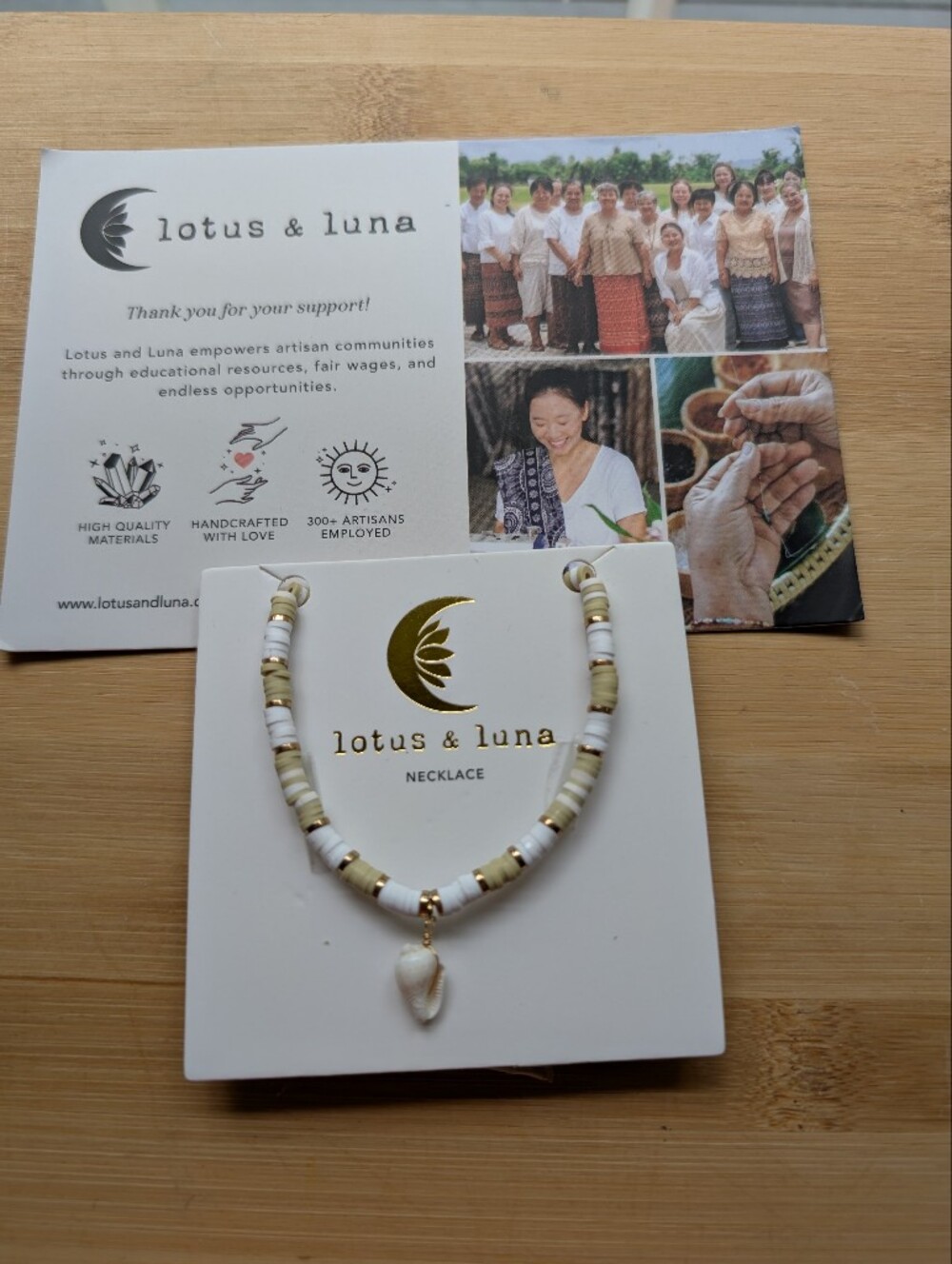 NWT Lotus And Luna Waterproof Necklace